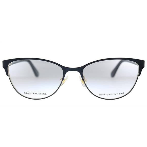 NEW KATE SPADE hadlee oval metal eyeglasses in black